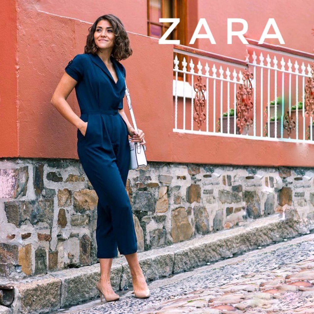 Zara Basic Collection Navy Blue Lightweight Jumps… - image 1